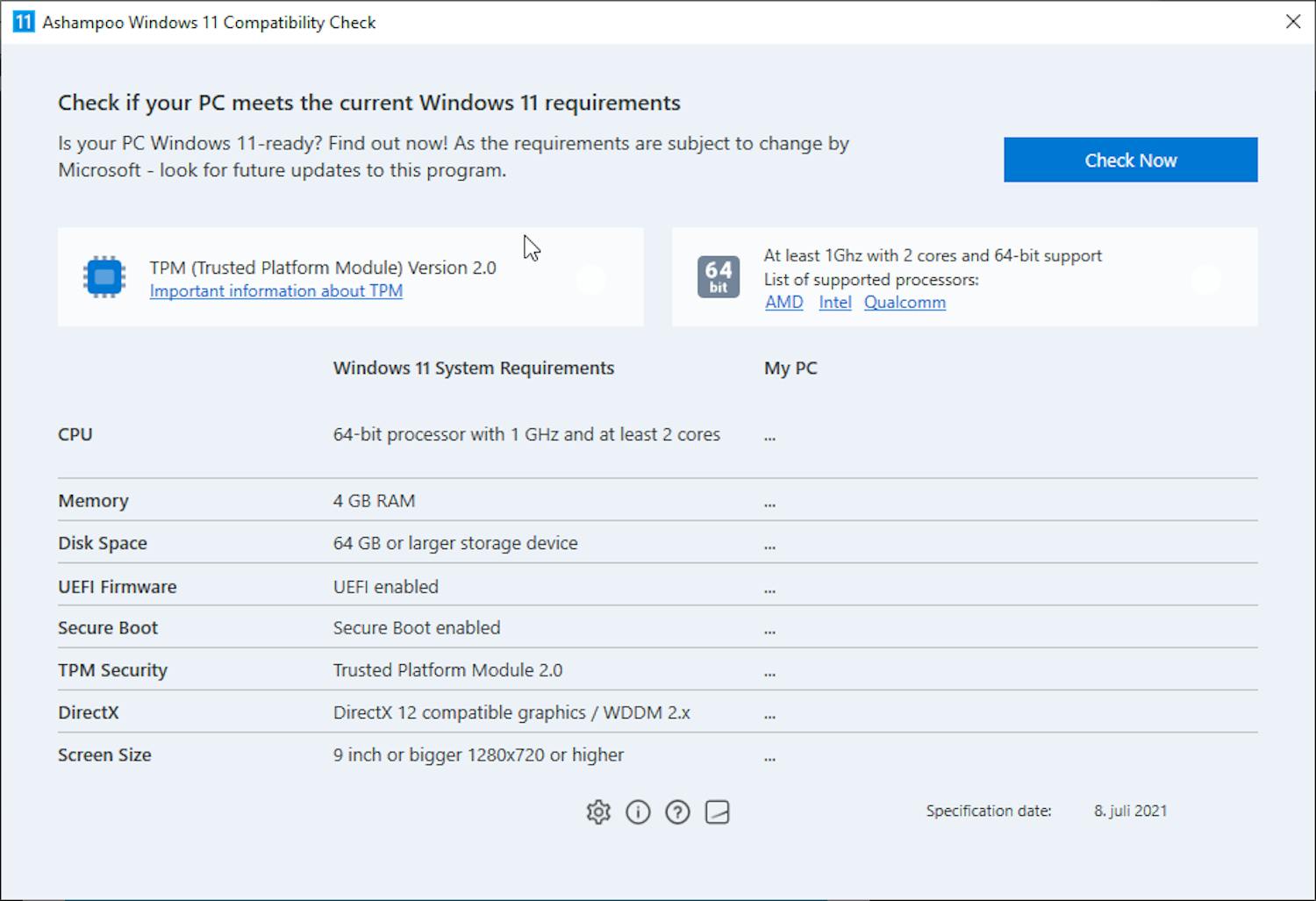 STEG 1: Kontrollera om din dator kan köra Windows 11